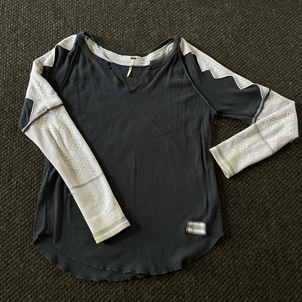 Free People purple and blue pullover